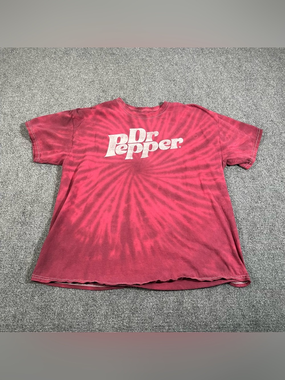 Dr Pepper Shirt Men’s Xl Tie-Dye Casual Promo Advertisement Soda Big Logo